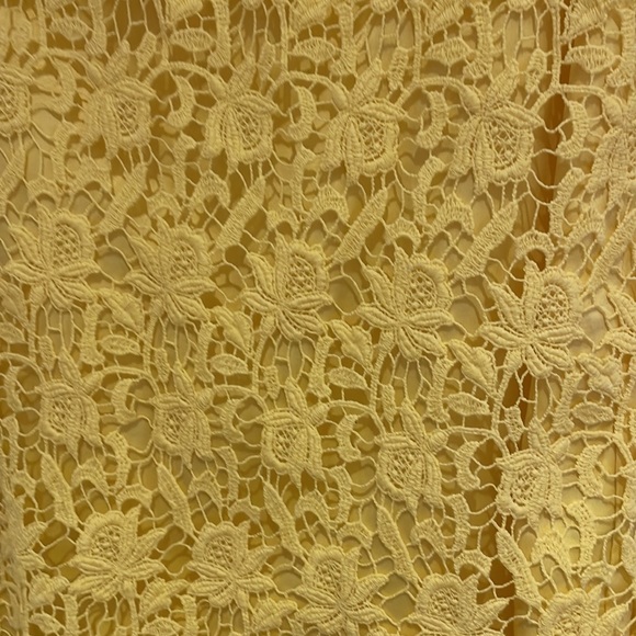 Yellow Lace Floral Summer Dress - Picture 2 of 4